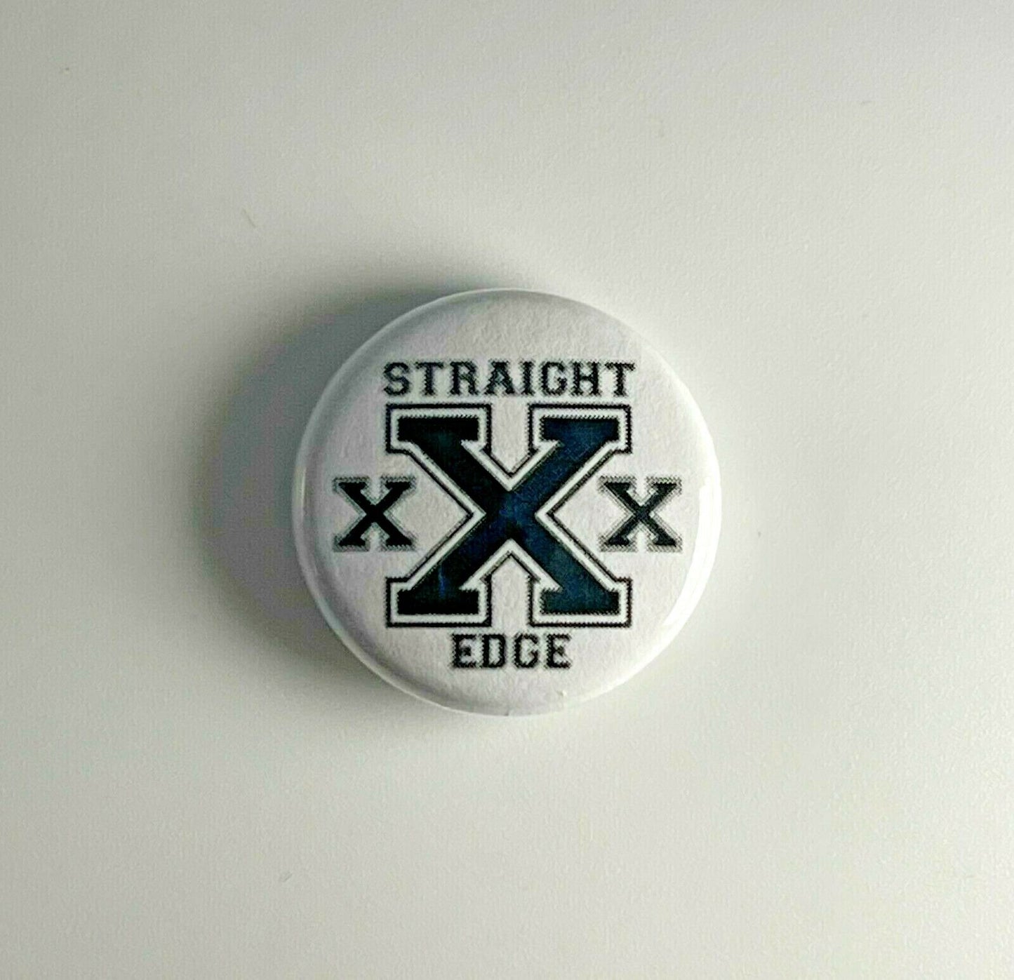 Straight Edge Hardcore SXE 1” Button S001B Pin Badge