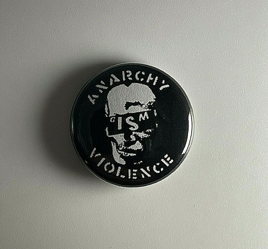 G.I.S.M. GISM Anarchy Violence 1” Button G006B Pin Badge