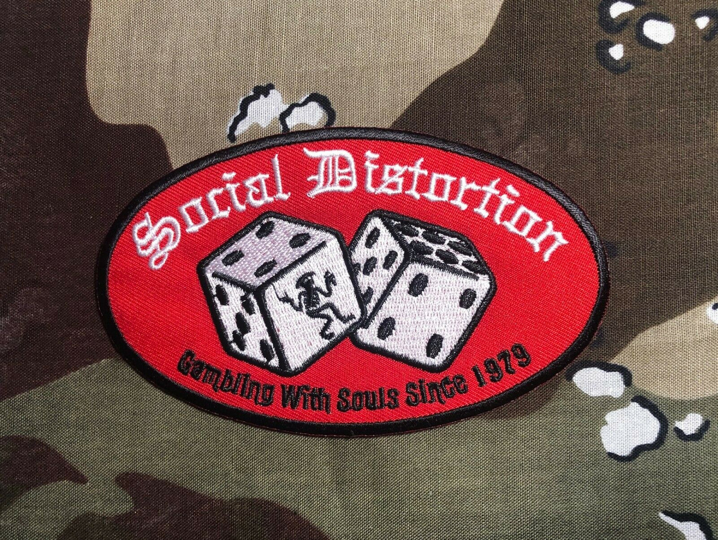 Social Distortion Dice Embroidered Patch S086P