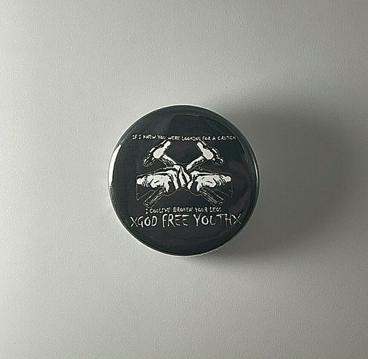 God Free Youth Straight Edge Hardcore 1.25" Button G001B125 Pin Badge