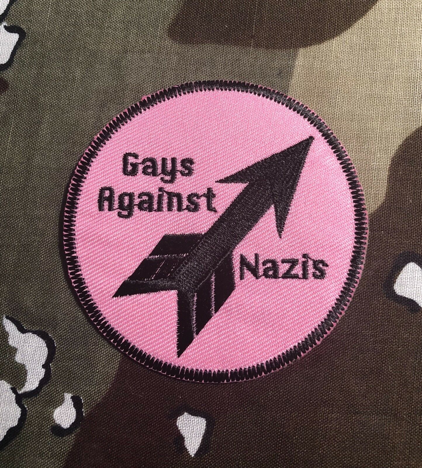 Gays Against N*zis LGBTQ Anti-Fascist Embroidered Patch G025P