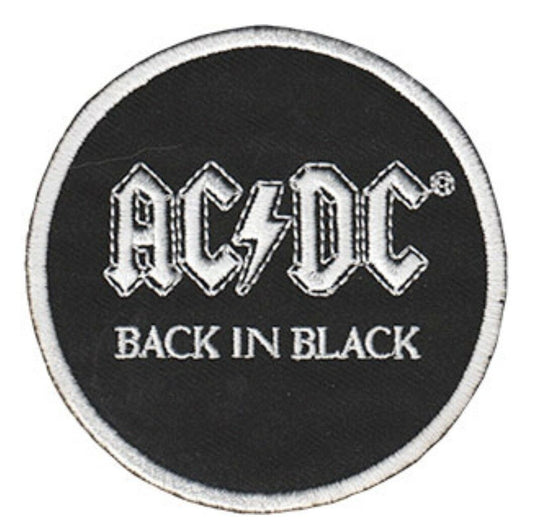 AC/DC Back In Black Embroidered Patch Patch A061P