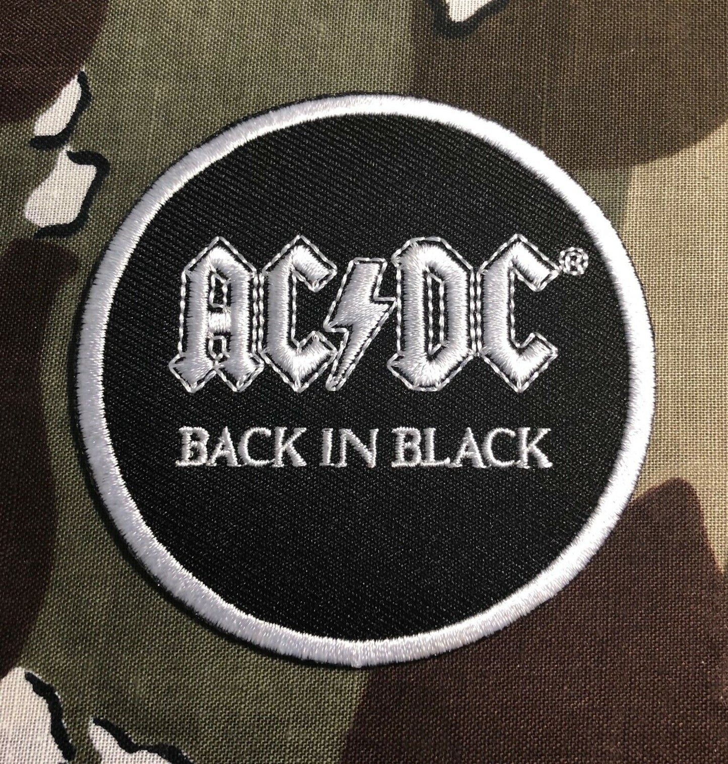 AC/DC Back In Black Embroidered Patch Patch A061P