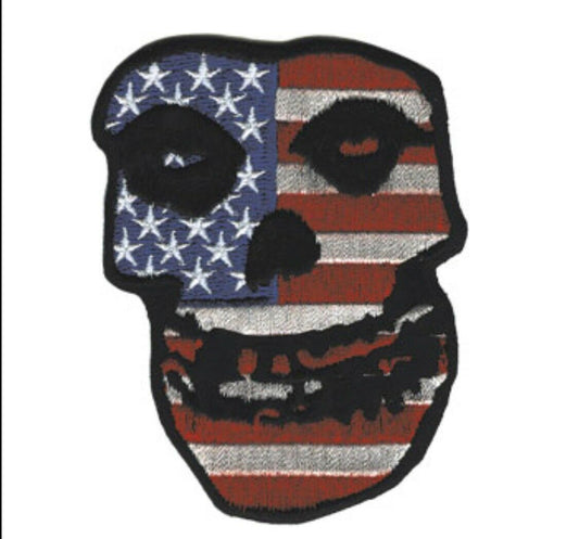 Misfits Fiend Club USA American Flag Embroidered Patch M050P