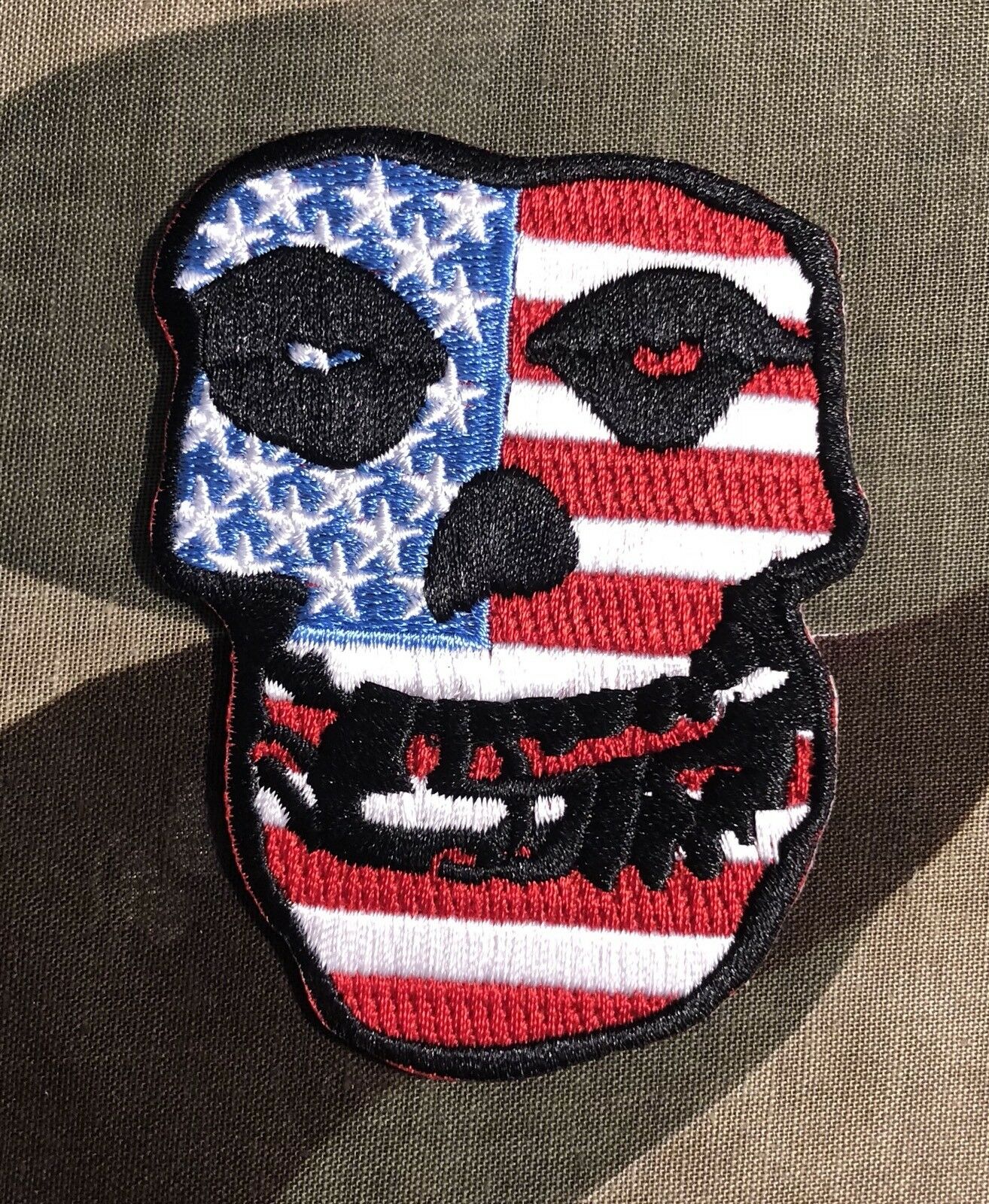 Misfits Fiend Club USA American Flag Embroidered Patch M050P