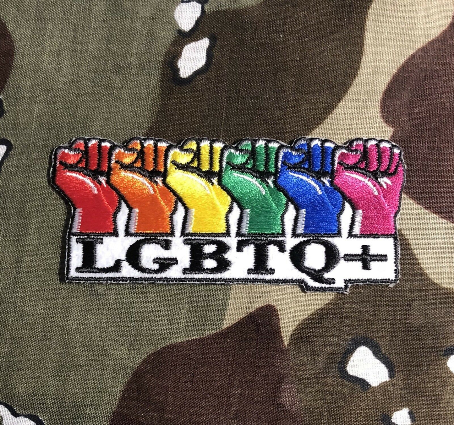 LQBTQ Pride Fist Resist Embroidered Patch L003P