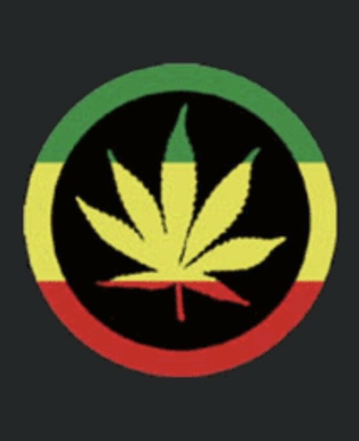 Rasta Pot Leaf Marijuana Embroidered Patch R004P