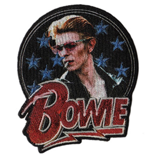 David Bowie Ziggy Stardust Embroidered Woven Patch B019P