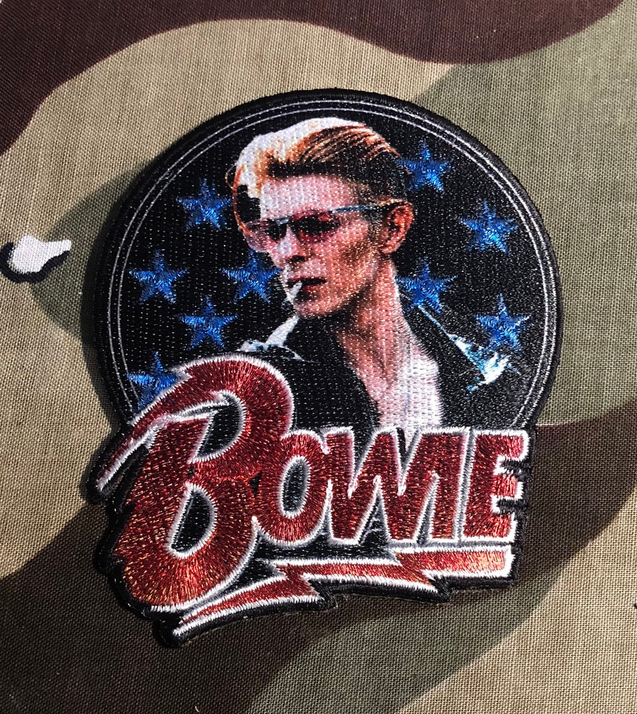 David Bowie Ziggy Stardust Embroidered Woven Patch B019P