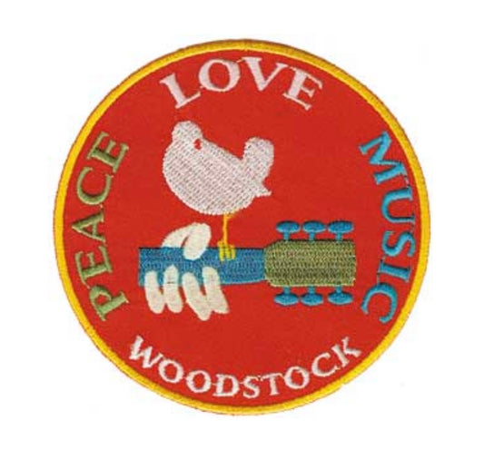 Woodstock Peace Love Music Hippie Logo Embroidered Patch W002P