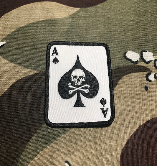 Ace Of Spades Skull Embroidered Patch S002P