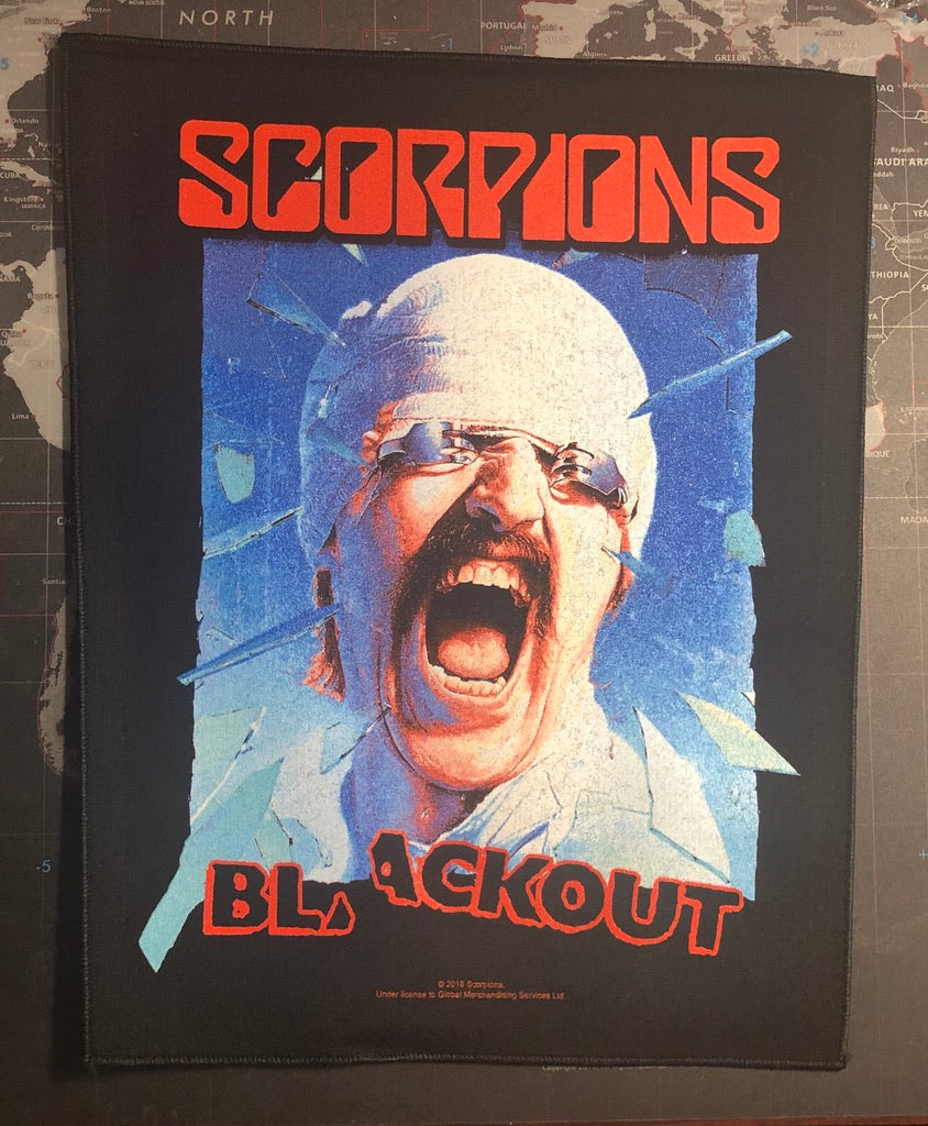 Scorpions Blackout Printed Back Patch S082P