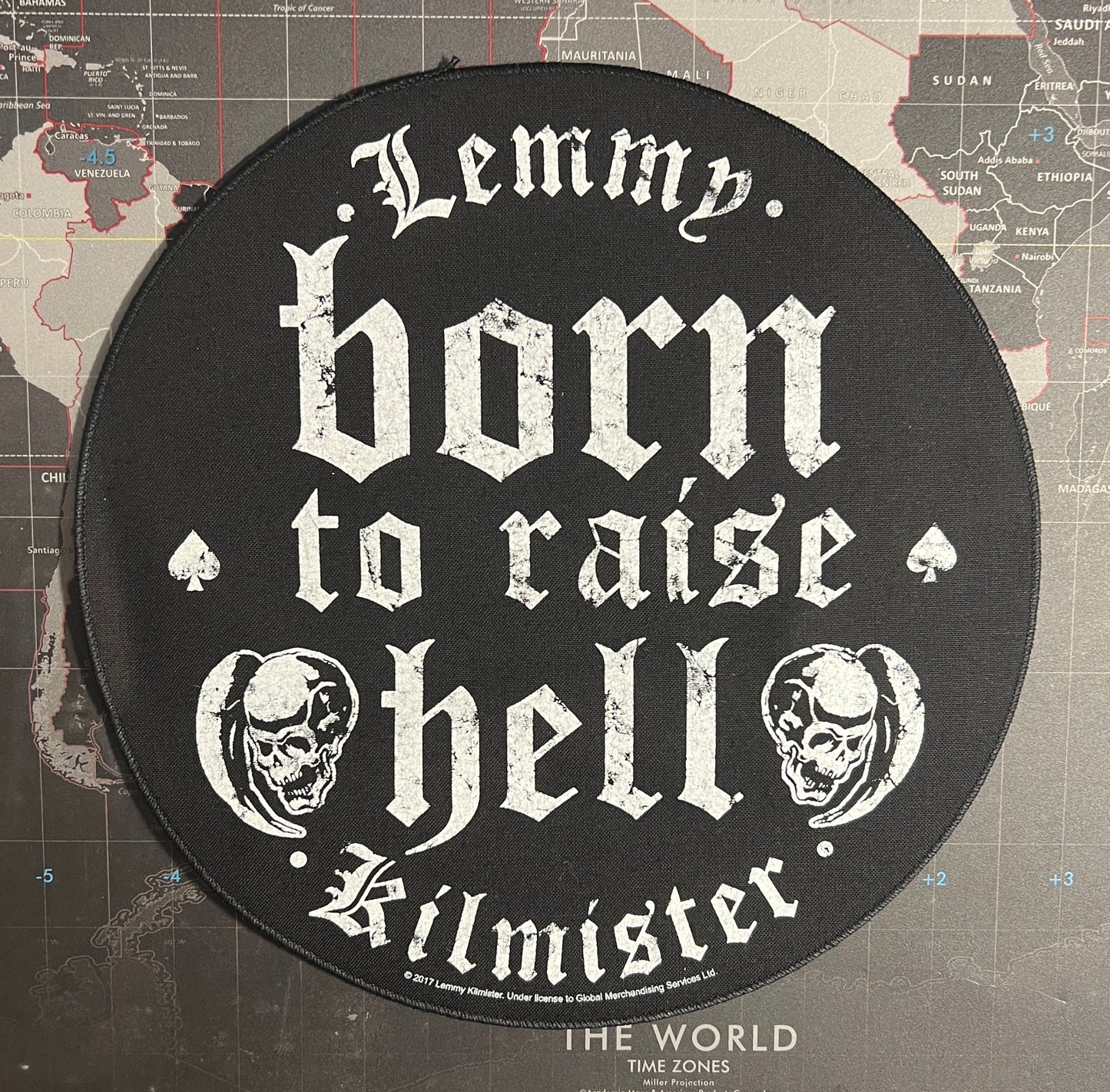 Motorhead Lemmy Kilmister Born To Raise Hell Printed Back Patch M116P