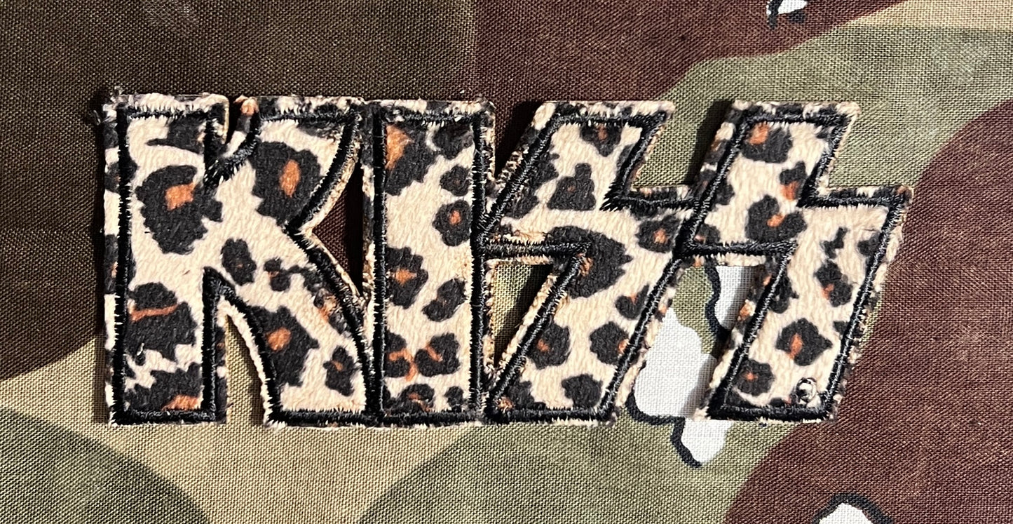 Kiss Fuzzy Leopard Logo Embroidered Patch K010P