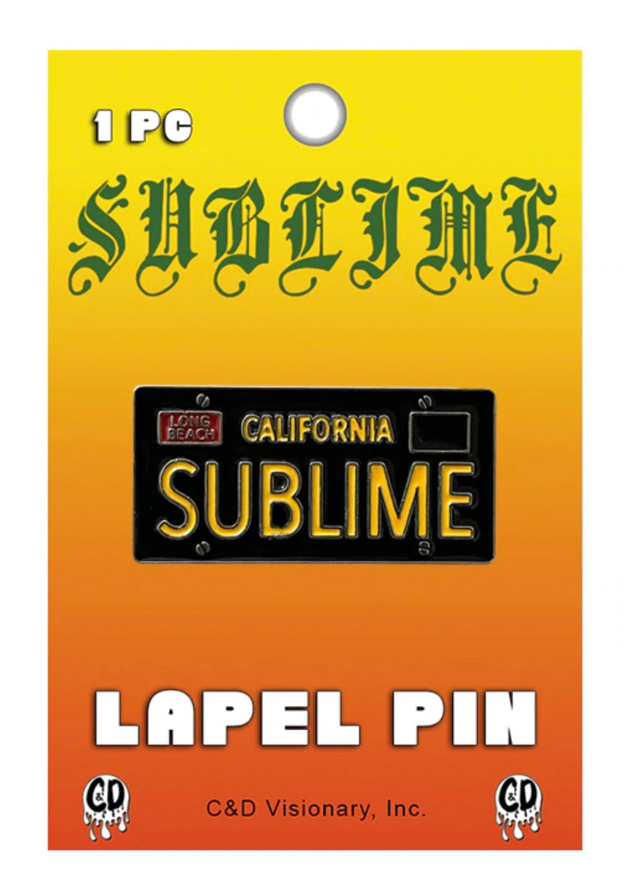 Sublime License Plate Official Enamel Pin S010PC