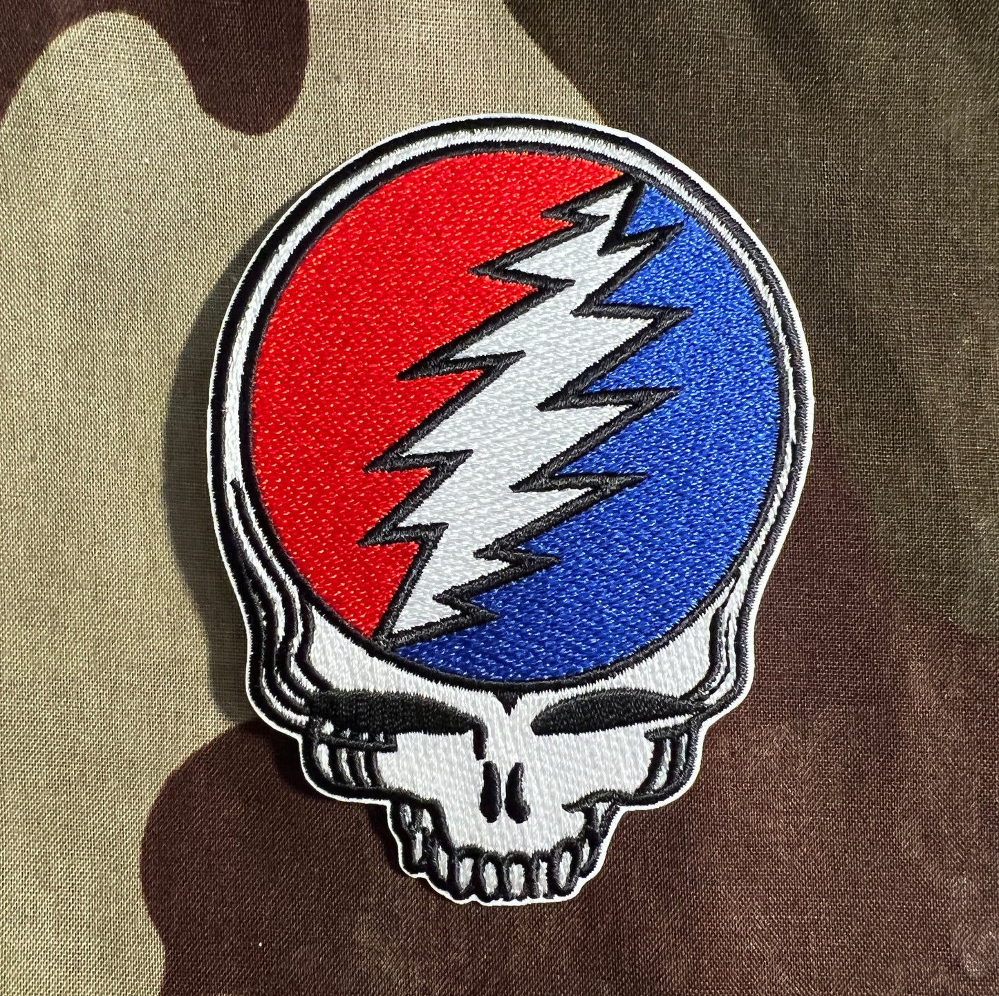 Grateful Dead Steal Your Face Cutout Officially Licensed Embroidered Patch G059P