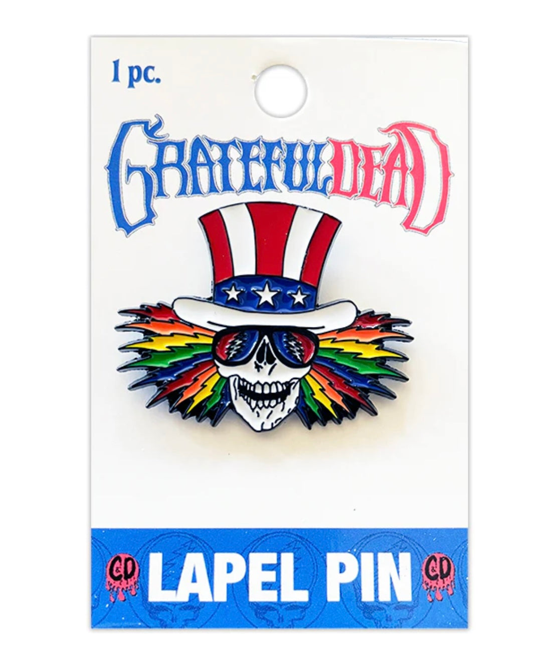 Grateful Dead Officially Licensed Uncle Sam Enamel Lapel Pin G010PC