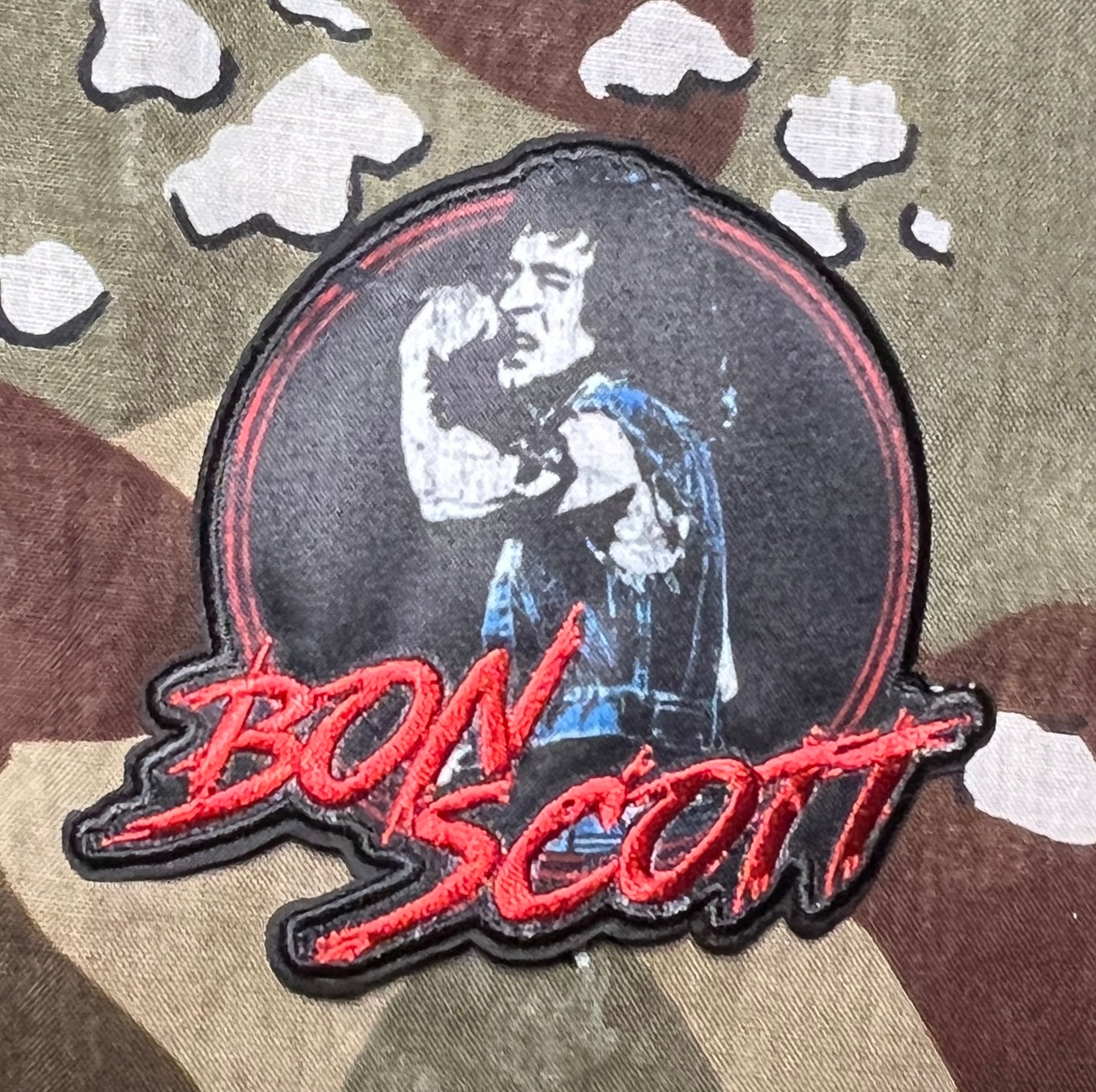 Bon Scott AC/DC Embroidered/Woven Patch B004P