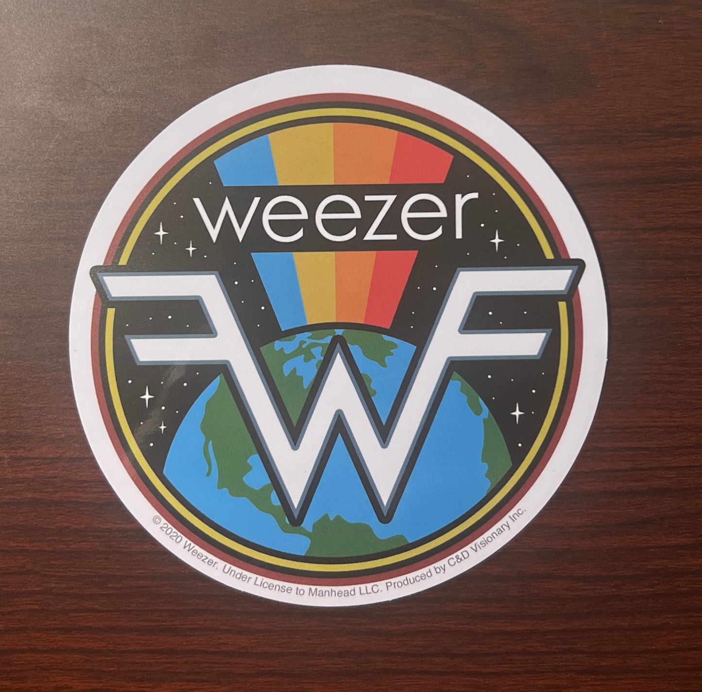 Weezer Earth Rainbow Sticker W003S