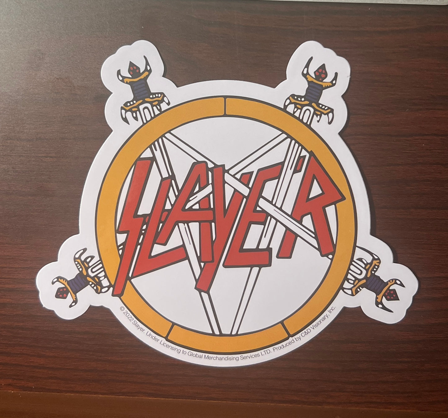 Slayer Pentagram Logo Sticker S016S