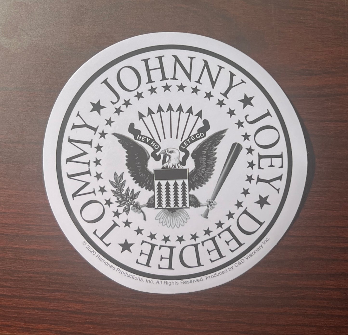 Ramones White Logo Sticker R013S Decal