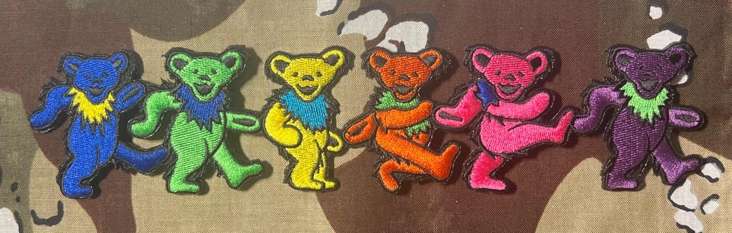 Grateful Dead Officially Licensed Dancing Bears Embroidered Back Patch G010P