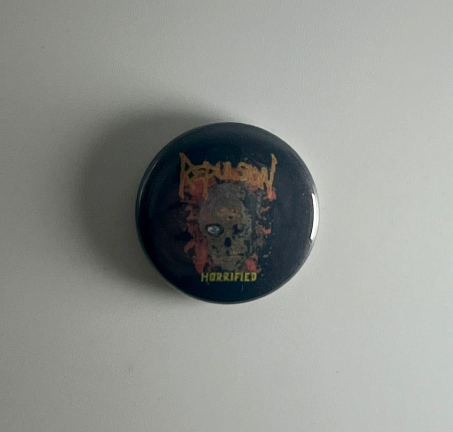 Repulsion Horrified Grindcore 1" Button Badge Pin R020P