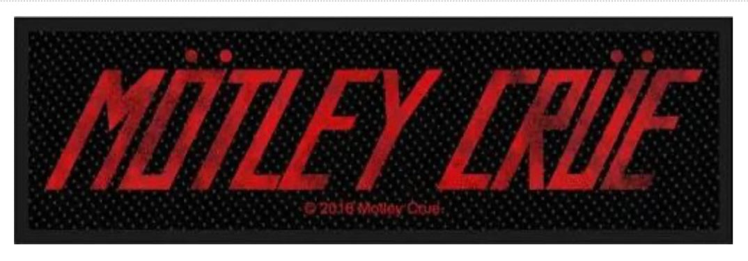 Motley Crue Official Too Fast For Love Woven Patch M011P