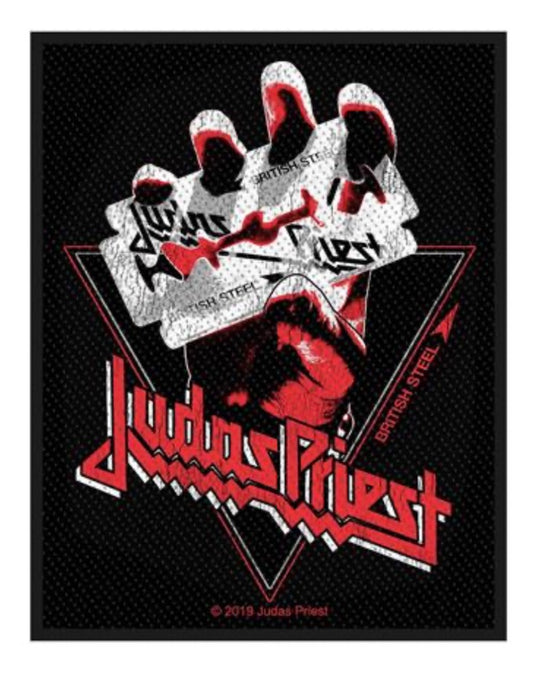 Judas Priest British Steel Glitter Woven Patch J007P