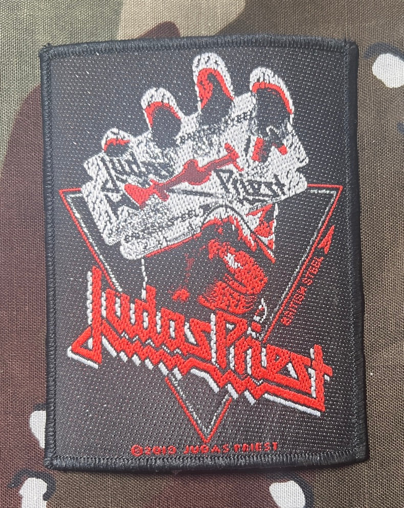 Judas Priest British Steel Glitter Woven Patch J007P