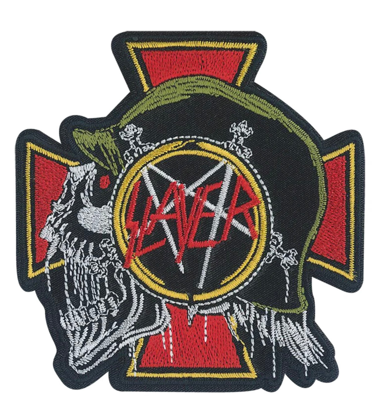 Slayer Heavy Metal Skull Embroidered Patch S049P