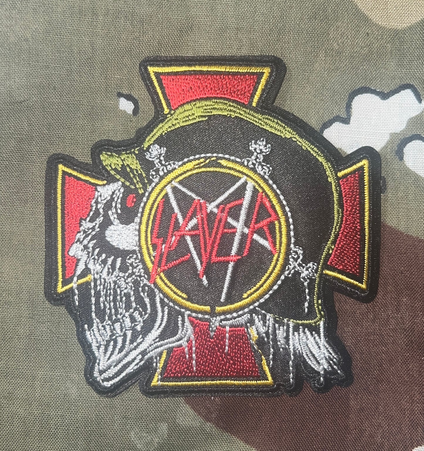 Slayer Heavy Metal Skull Embroidered Patch S049P