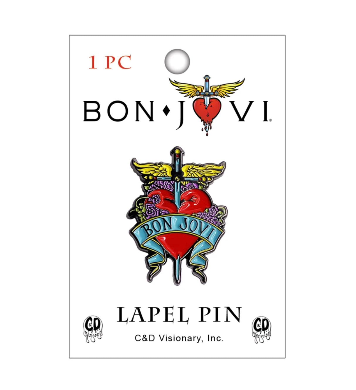 Bon Jovi Enamel Lapel Pin B002PC