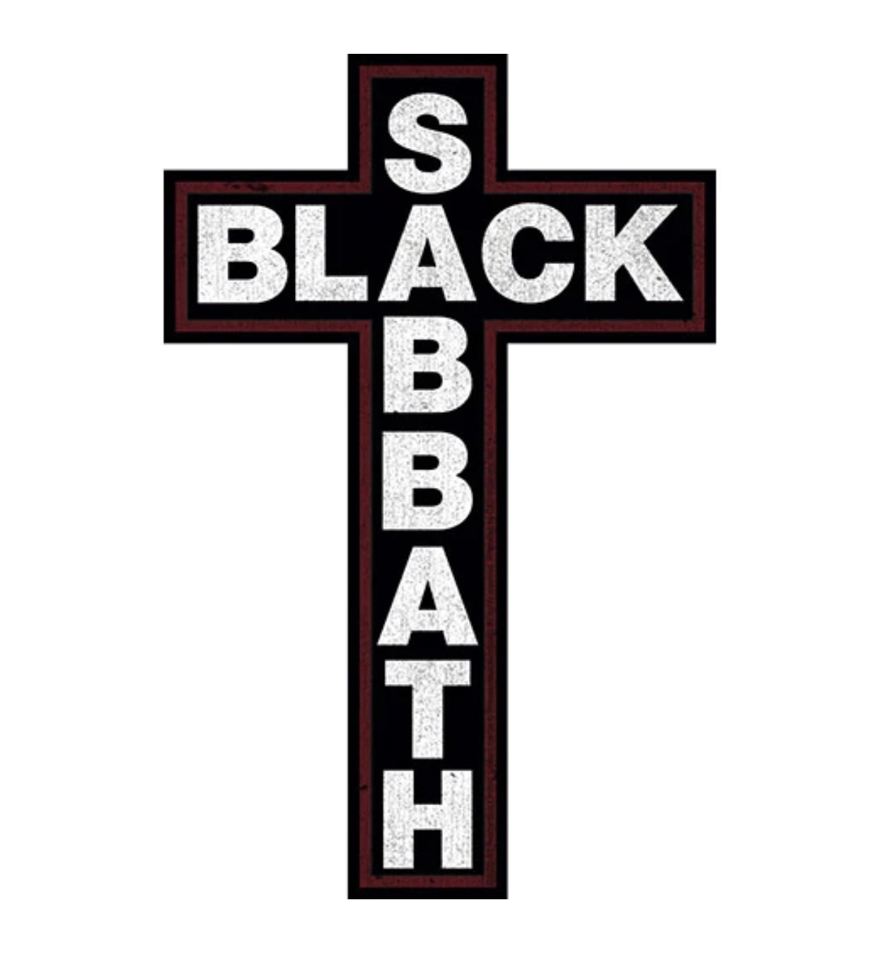 Black Sabbath Cross Sticker B027S