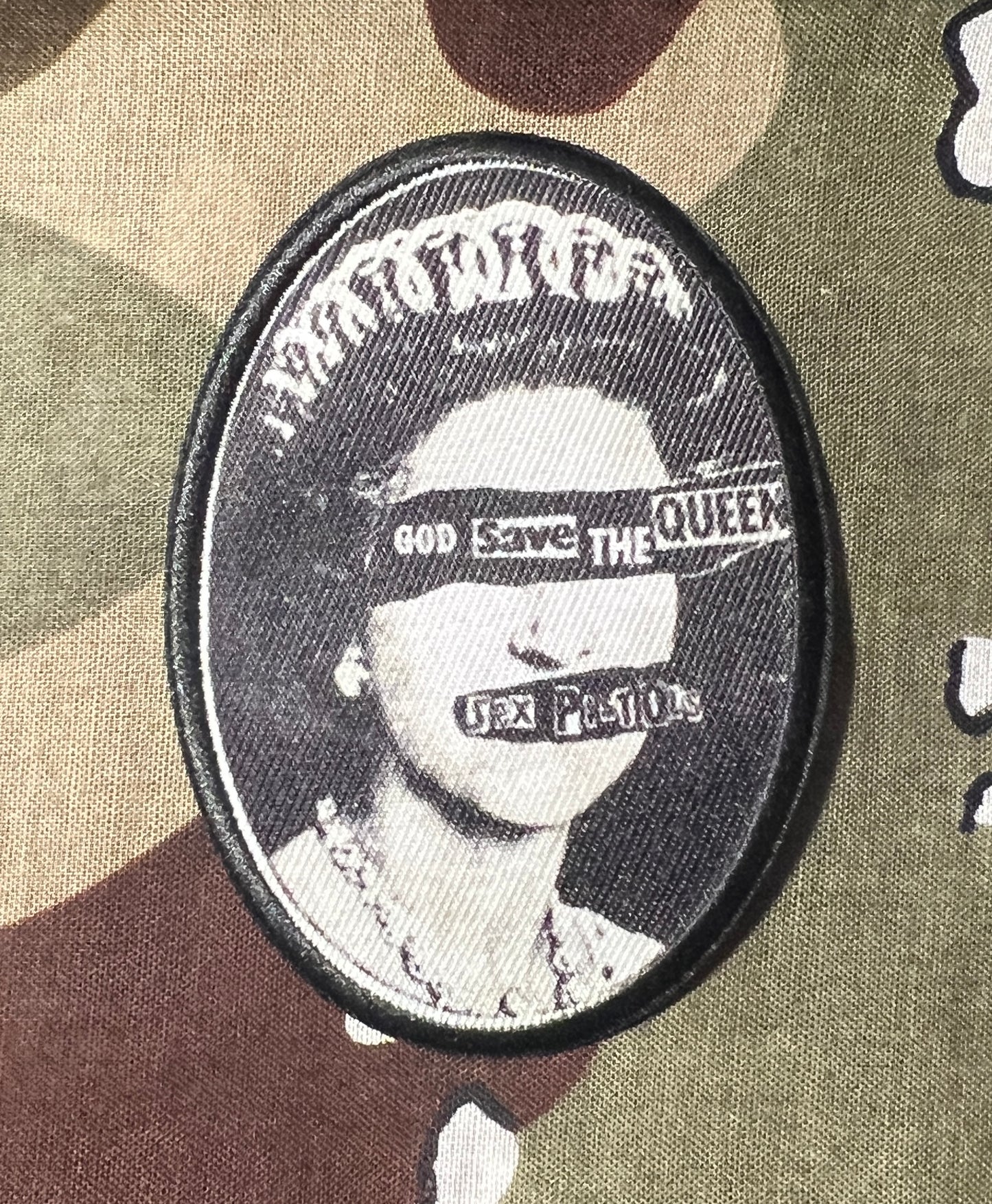 Sex Pistols God Save The Queen Woven Patch S073P