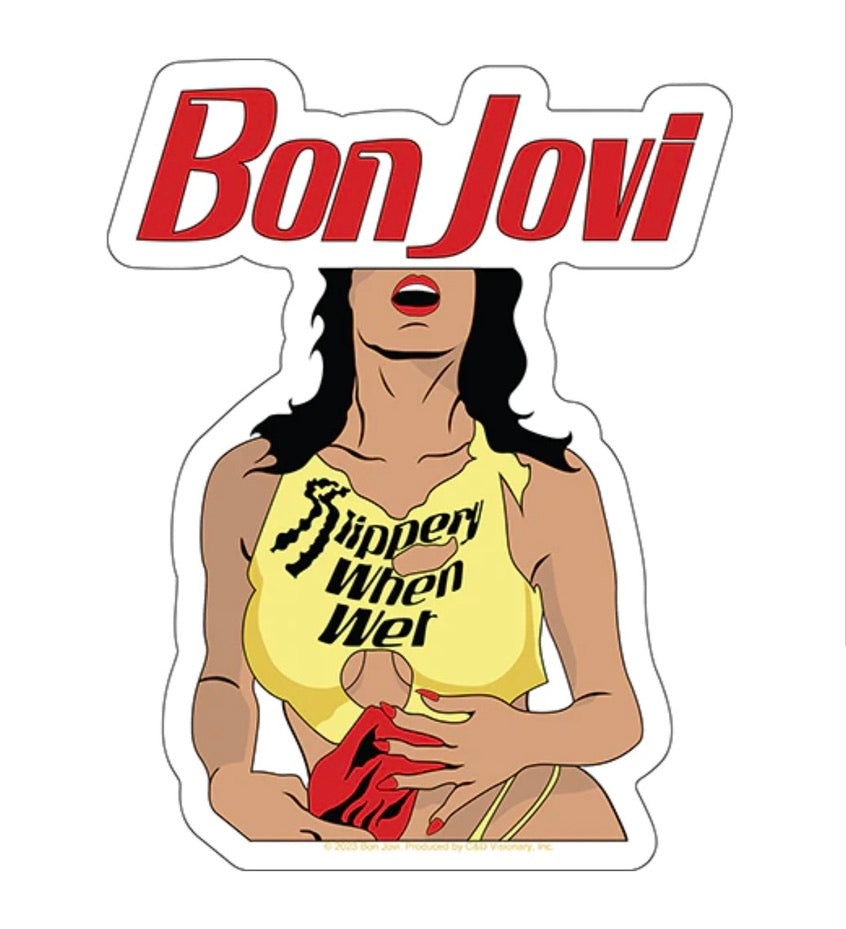 Bon Jovi Slippery When Wet Sticker B031S