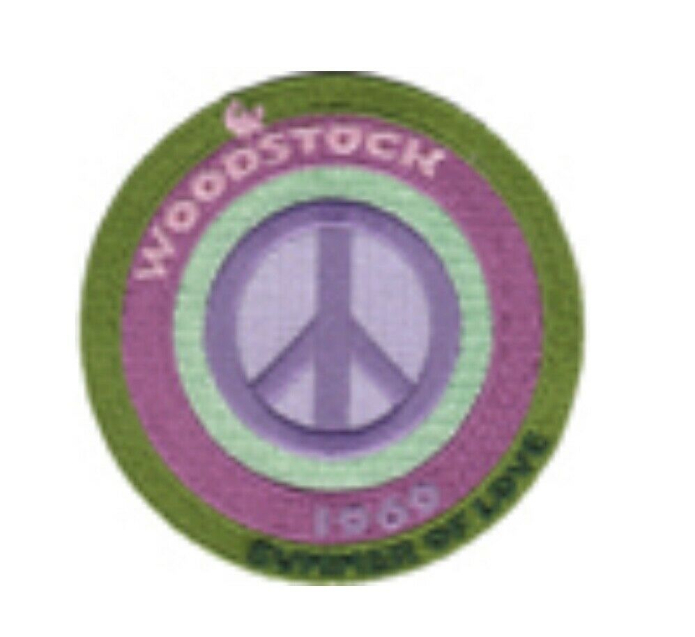 Woodstock Peace Sign Embroidered Patch W014P