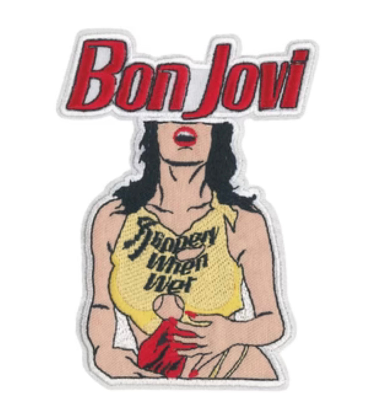 Bon Jovi Slippery When Wet Embroidered Patch B009P