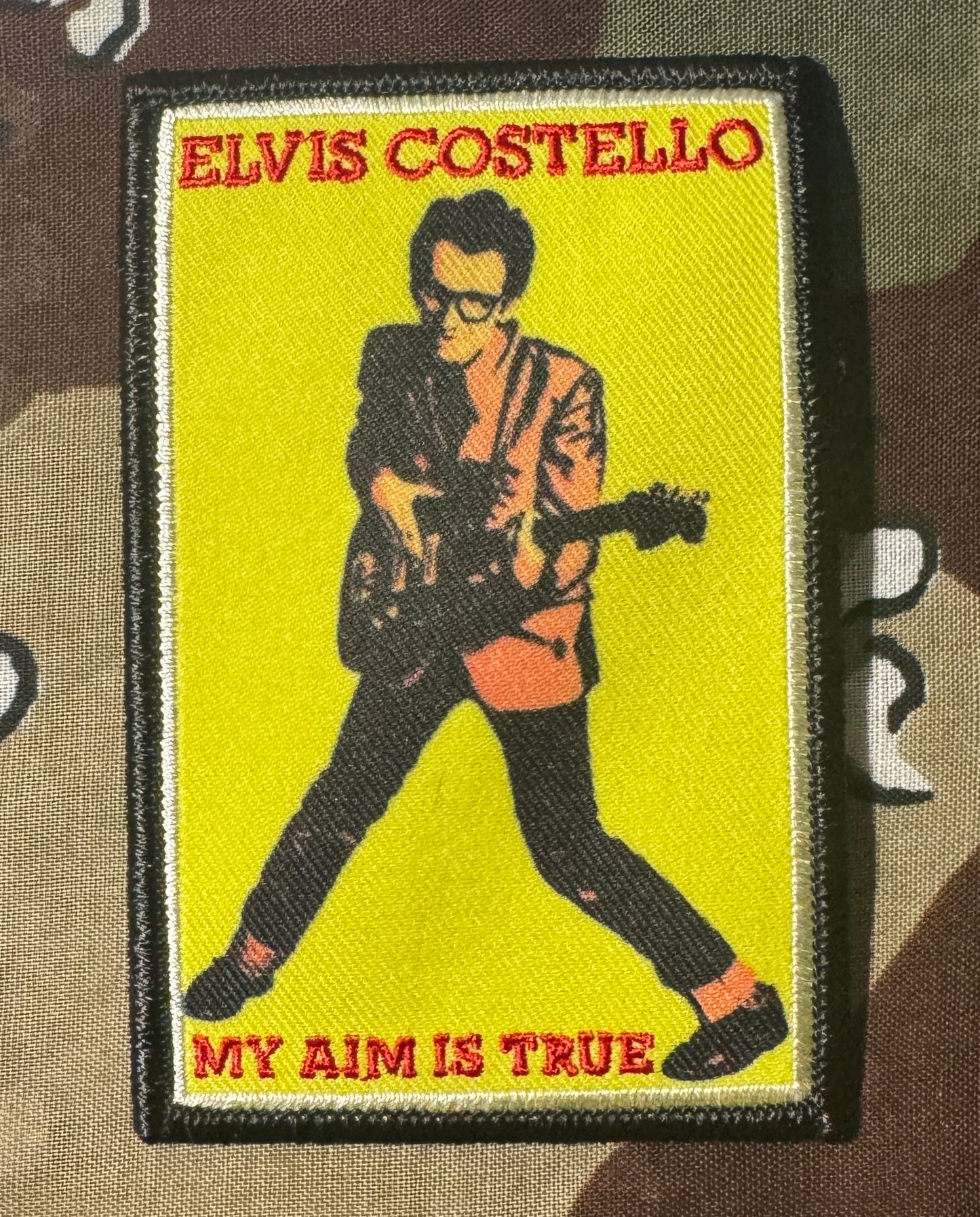 Elvis Costello My Aim Is True Embroidered/Woven Patch C004P