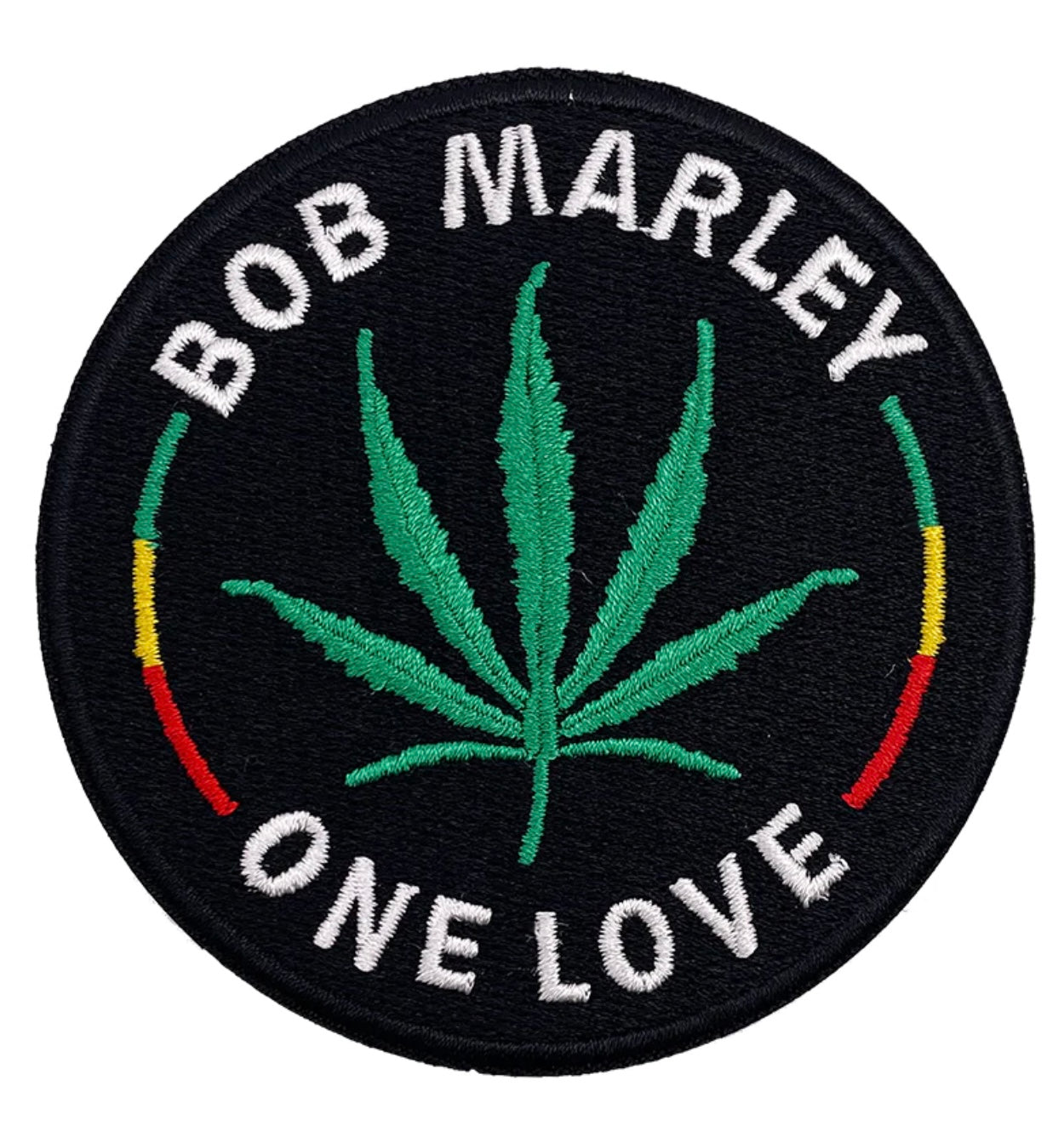 Bob Marley Pot Leaf Rasta Embroidered Patch M064P