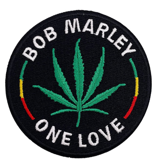 Bob Marley Pot Leaf Rasta Embroidered Patch M064P