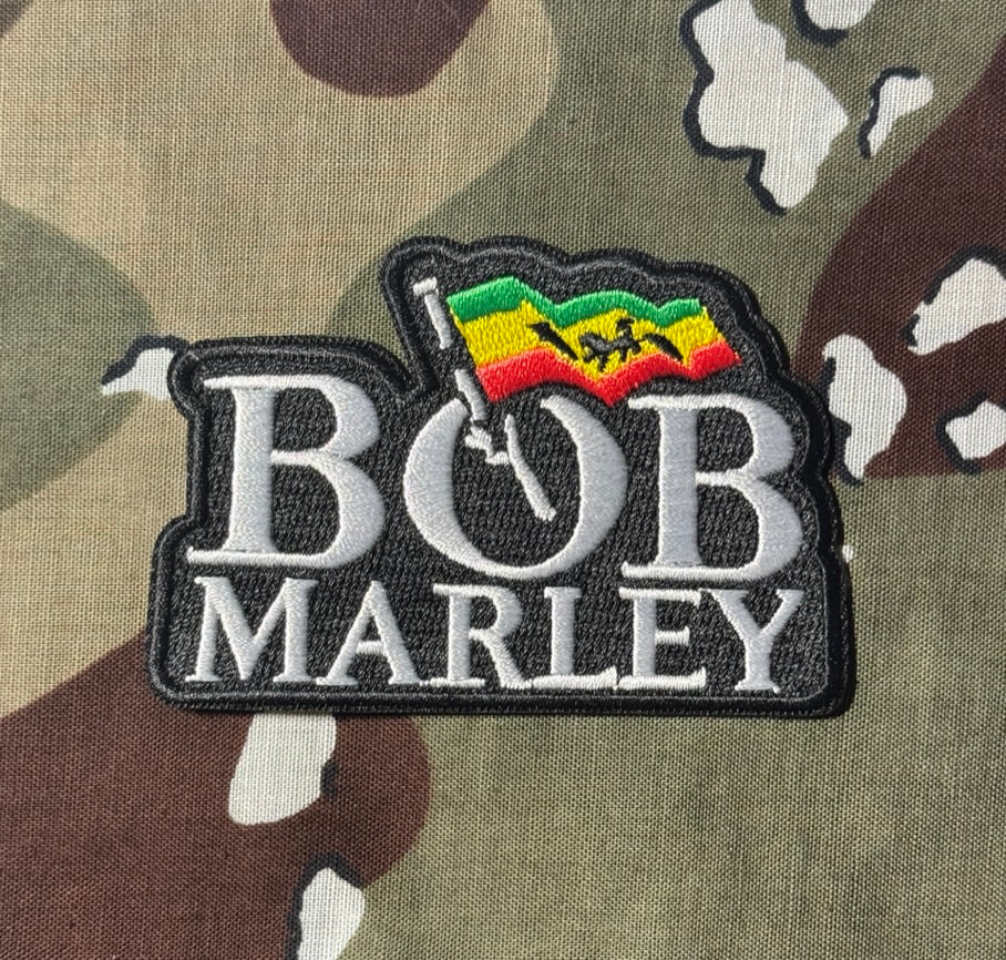 Bob Marley Lion Flag Logo Embroidered Patch M065P