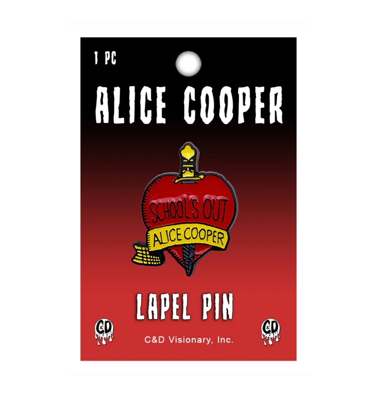 Alice Cooper School's Out Enamel Lapel Pin A003PC