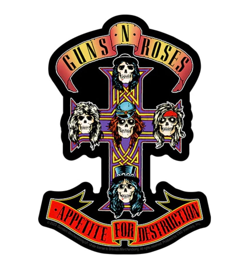 Guns N Roses Appetite For Destruction Sticker G022S