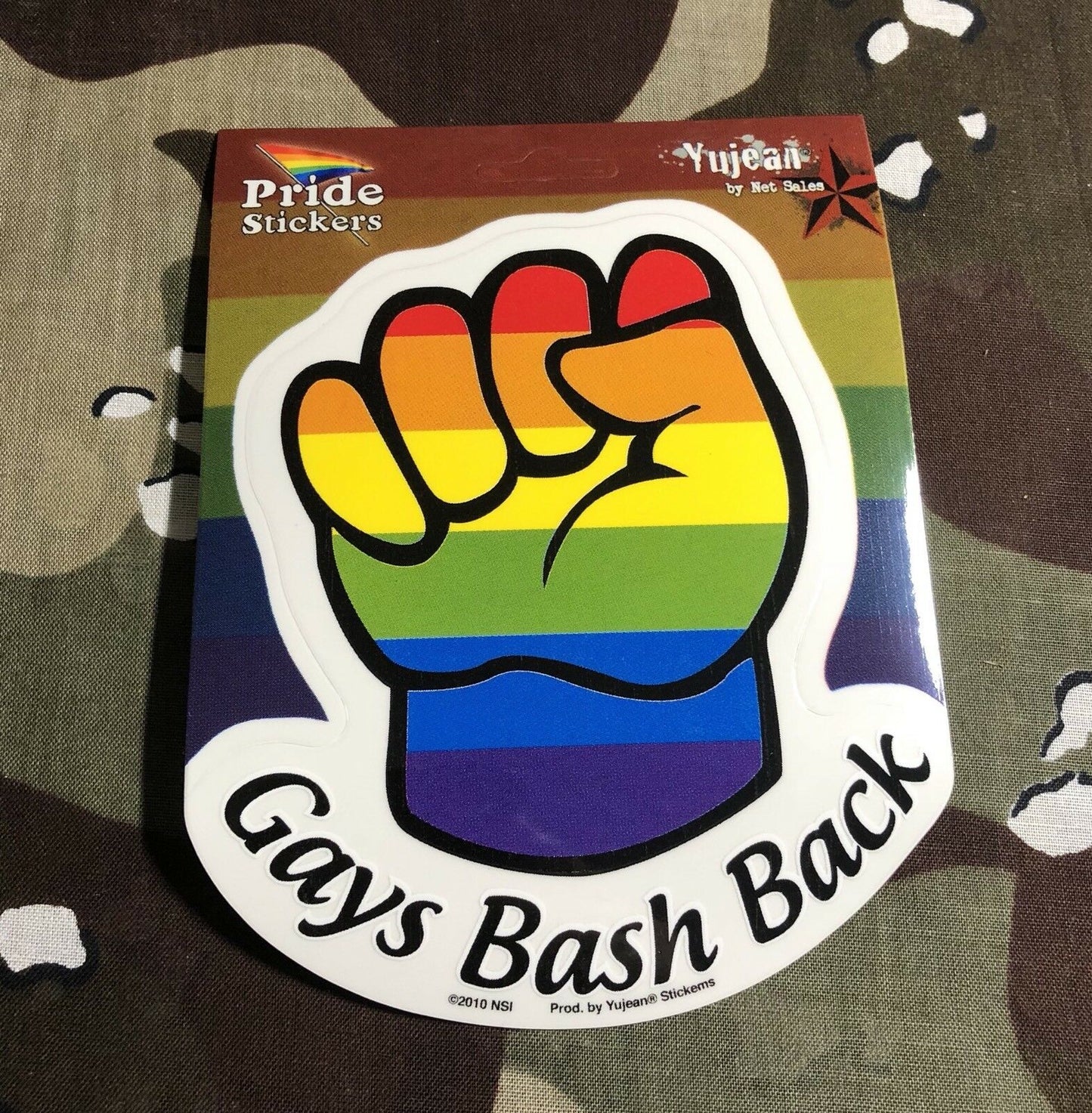 Gays Bash Back Pride Fist LGBTQ Sticker