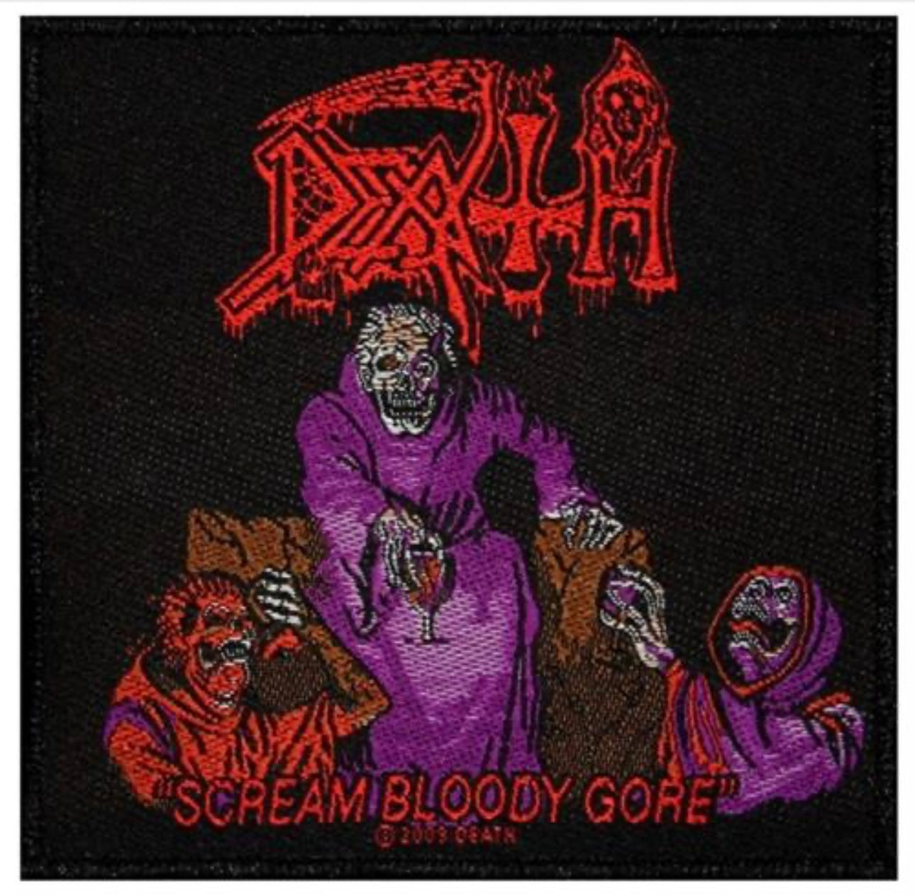 Death Scream Bloody Gore Woven Patch D063P