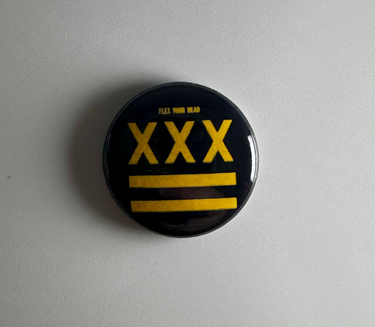 Straight Edge SXE Flex Your Head 1" Button F010B Badge Pin