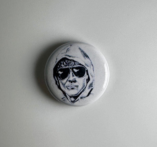 Ted Kaczynski Unabomber 1" Button U009B Badge Pin