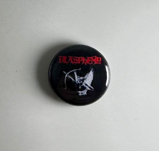 Blasphemy Black Metal 1" Button B032P Badge Pin