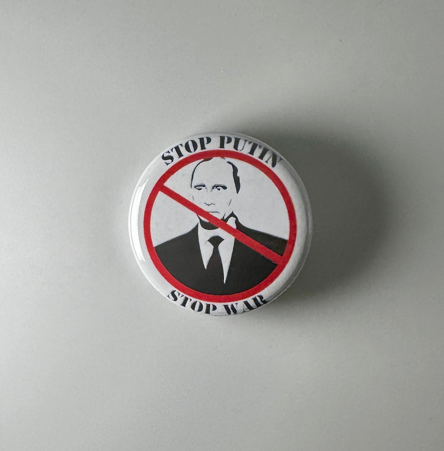 Stop Putin Anti-Fascist 1.25" Button P006B125 Badge Pin